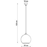 VISILICA Obesna svetilka BALL šampanjec, (21347839) | Shoptok.si