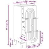  Ormar s ladicama Bijela 33 x 34 5 x 90 cm Konstruirano drvo - Bijela Slike