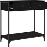  Konzolni stol crni 75 x 34,5 x 75 cm od konstruiranog drva | shoptok.hr