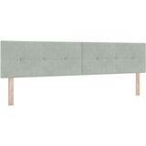 Box Spring postelja z vzmetnico svetlo siva 200x200 cm žamet | Shoptok.si