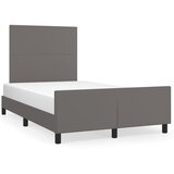 vidaXL Okvir za krevet s uzglavljem sivi 120 x 190 cm od umjetne kože | shoptok.hr