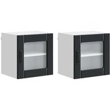  Zidni stakleni ormarić LUCCA 2 pcs Crna 40 x 31 x 40 cm | Eponuda.ba