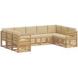  Sekcijska garnitura 9 pcs Bijela i bež 304 x 185,5 x 73 cm | shoptok.hr