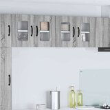 vidaXL Stenska kuhinjska omarica 2 pcs Siva Sonoma 60 x 31 x 40 cm | Shoptok.si