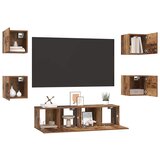  Set TV komoda Zidne 6 pcs Staro drvo Konstruirano drvo | shoptok.hr