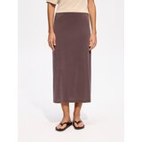Reserved Suknja od mješavine modalnih vlakana - boja mahagonija | shoptok.hr