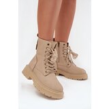 Boto Women's Ankle Boots Workers With Zipper Beige Tirina Cijene