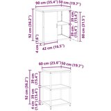 vidaXL Kuhinjski set za pohranu 2 pcs Antracit 150 x 50 x 92 cm | shoptok.hr