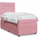 Box spring krevet s madracem ružičasti 90x190 cm baršunasti | shoptok.hr