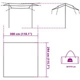 CERADA za kampiranje sivo-narančasti 300 x 294 cm vodootporna | shoptok.hr