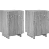  Noćni ormar 2 pcs Siva Sonoma 33,5 x 34,5 x 50 cm | shoptok.hr