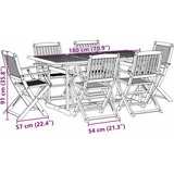  7-dijelni vrtni blagovaonski set 180x90x75 cm bagremovog drva | shoptok.hr