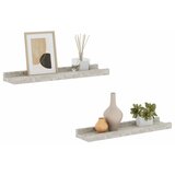  Zidne police 2 kom siva boja betona 40 x 9 x 3 cm | shoptok.hr