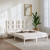 The Living Store Posteljni okvir bel iz trdnega lesa 120x190 cm - Posteljni Okvir, (21523592) Cene