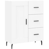  Visoka komoda bijela 69,5x34x180 cm konstruirano drvo Slike