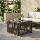  Stol za vrt 55 x 55 x 37 cm PE Rattan i Staklo | shoptok.hr