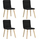 vidaXL Jedilni stoli 4 kosi črno blago | Shoptok.si