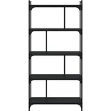  Regal za knjige s 5 razina crni 76x32x158 cm konstruirano drvo | shoptok.hr