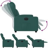 Električni naslonjač od tkanine tamnozeleni | shoptok.hr