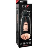 PDX Elite Mega Milker - vibrirajuća umjetna maca za mužnju penisa (crna) | shoptok.hr