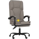  Masažni uredski naslonjač od tkanine smeđesivi | shoptok.hr