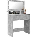 VidaXL Toaletne mize za spalnice Betonsko siva 80 x 39,6 x 135 cm Slike