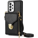 INORCO Ovitek za telefon Crossbody za Samsung Galaxy A52 4G/5G/A52s 5G, PU usnje + TPU držalo za kartico z zadrgo, pokrov s stojalom, (22035447) Cene