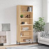 The Living Store Visoka komoda sonoma hrast 69,5x32,5x180 cm inženirski les - Visoka Omarica, (21657662) | Shoptok.si