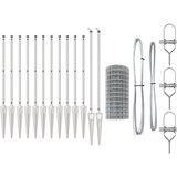 vidaXL Euro ogradnja s 13 šiljastih stubova 0.6x25 m galvanizirani čelik | shoptok.hr