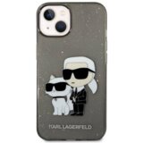 Karl Lagerfeld KLHCP14MHNKCTGK za iphone 14 plus prozorno črn ovitek z belščicami - glitter iml nft full bodies | Shoptok.si