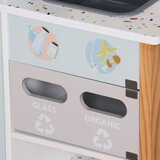 Ginger Home dečija drvena kuhinja sa elektronskom pločom za kuvanje, mikrotalasnom pećnicom, rernom, sudoperom I dodacima, od punog drveta | Eponuda.com
