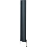Monster ovalni stebrični radiator in ventili - 1800 mm x 240 mm - antracitno siva, (21569829) Cene