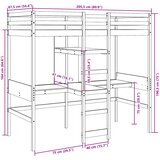  Okvir kreveta na kat bez madraca bijeli 80 x 200 cm od borovine | shoptok.hr