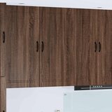 vidaXL Stenska kuhinjska omarica s polico Rjav hrast 50 x 31 x 100 cm | Shoptok.si
