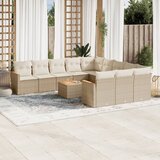 vidaXL 12-dijelni set vrtnih sofa od poliratana s jastucima bež | shoptok.hr