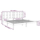  Posteljni okvir siv iz trdne borovine 200x200 cm, (20684665) | Shoptok.si