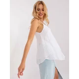 Fashion Hunters White lace top with straps by OCH BELLA