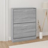vidaXL Omarica za čevlje siva sonoma 59x17x81 cm inženirski les Cene