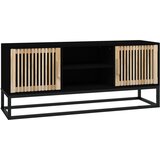TV ormarić crni 105x30x45 cm od konstruiranog drva i željeza | shoptok.hr