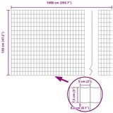 vidaXL Euro ograda Siva 1.2x10 m Čelik | shoptok.hr