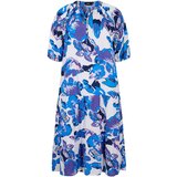 Zizzi Obleka 'RILEY' modra / večbarvno lila / bela | Shoptok.si