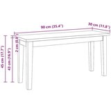 vidaXL klop 90 cmSolid Wood Rubber | Shoptok.si