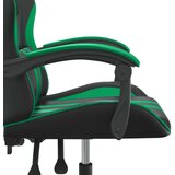  Okretna igraća stolica crno-zelena od umjetne kože | shoptok.hr