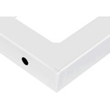 Zidna polica za Lavabo - Umivaonik od čelika i masivnog bagremovog drva - tamno smeđe i bijele boje 50 x 50 x 2 cm 1 Pravokutno | shoptok.hr