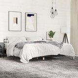  Posteljni okvir črn 180x200 cm inženirski les in kovina, (21166025) | Shoptok.si