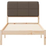 vidaXL krevetni okvir s tapiciranim uzglavljem sivo-smeđa 100 x 200 cm | shoptok.hr