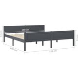  Okvir za krevet od masivne borovine sivi 180 x 200 cm | Eponuda.com