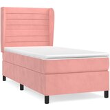 Box spring krevet s madracem ružičasti 100x200 cm baršunasti | shoptok.hr