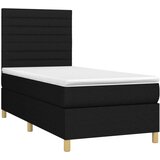  S oprugama i madracem crni 90x200 cm od tkanine | shoptok.hr
