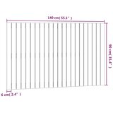  Zidno uzglavlje crni 147x3x90 cm od masivne borovine | shoptok.hr